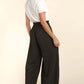 Elastic Waist Wide Leg Pants with Pockets