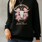 Cozy Bella Road Yellowstone Round Neck Sweatshirt with floral and nature design, perfect for cool weather comfort and style.