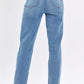 Back view of High Waist Straight Judy Blue Jeans for a classic and flattering look