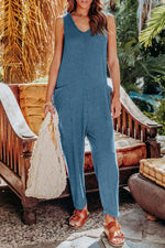 DOUBLE TAKE Full Size Sleeveless Straight Jumpsuit at Bella Road