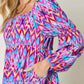 DOUBLE TAKE Full Size Printed Long Sleeve Dress at Bella Road