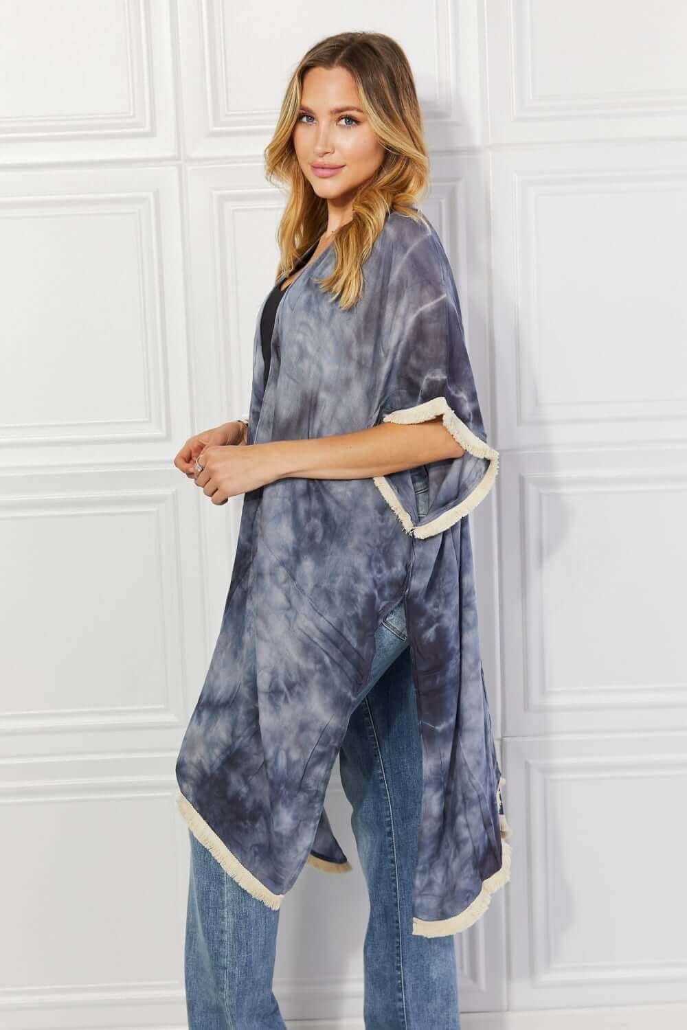 JUSTIN TAYLOR Cloud Rush Swim Cover-Up Kimono at Bella Road