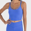 Millennia Double Strap Ribbed Sports Cami - Royal  Blue