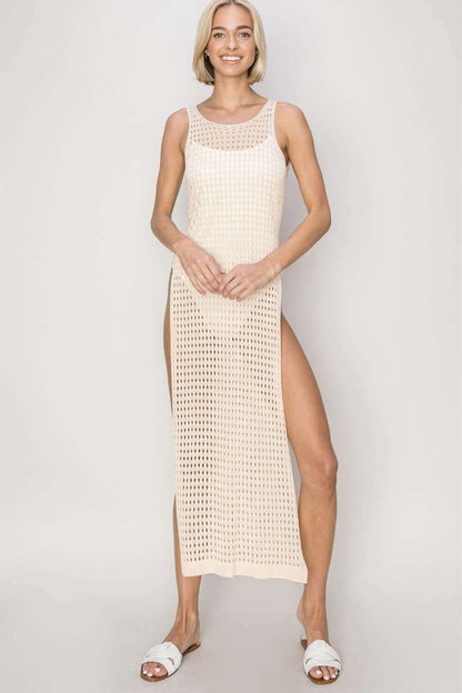 HYFVE Crochet Backless Cover Up Dress at Bella Road