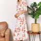 DOUBLE TAKE Printed Surplice Balloon Sleeve Dress at Bella Road