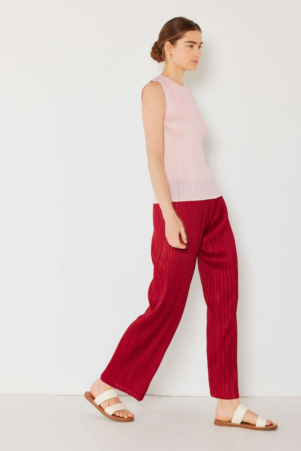 MARINA WEST SWIM Pleated Elastic-Waist Straight Pants at Bella Road