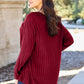 Ribbed Round Neck Long Sleeve Knit Top