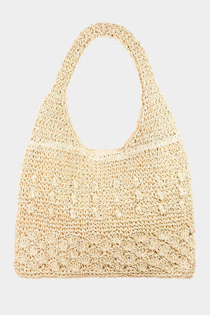 FAME Straw Braided Tote Bag, Square at Bella Road