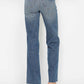 Back view of Judy Blue Jeans Tummy Control Straight Jeans showcasing classic fit and back pockets.