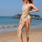 BELLA ROAD Fringe Openwork Spaghetti Strap Cover-Up at Bella Road