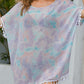 Full Size Tassel Scoop Neck Half Sleeve Cover Up