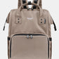 Himawari waterproof anti-theft large nylon backpack in beige with multiple compartments for travel and everyday use.