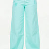 American Bazi High Waist Distressed Wide Leg Jeans - Mint Blue