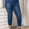 Judy Blue Skinny Cropped Jeans | Full Size - Dark