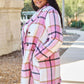 DOUBLE TAKE Full Size Plaid Button Up Lapel Collar Coat at Bella Road