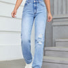 Bella Road Distressed Jeans with Pockets - Light