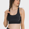 Millennia Contrast Sports Bra - Black