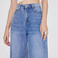 Bella Road High Waist Straight Leg Jeans with Pockets for a chic street style look.