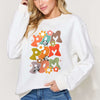 Letter Graphic Long Sleeve Sweatshirt | Full Size - White