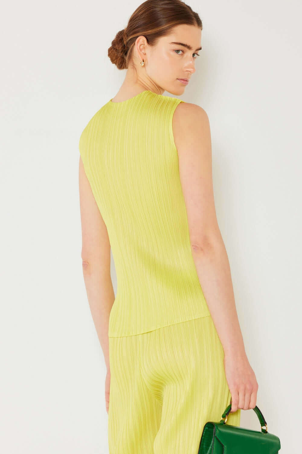 MARINA WEST SWIM Pleated Sleeveless Crewneck Tank at Bella Road