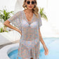 BELLA ROAD Openwork Slit V-Neck Cover Up at Bella Road