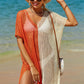 DOUBLE TAKE Openwork Contrast Slit Knit Cover Up at Bella Road