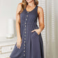 DOUBLE TAKE Sleeveless Button Down Magic Dress at Bella Road