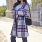 DOUBLE TAKE Full Size Plaid Button Up Lapel Collar Coat at Bella Road