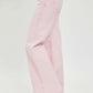 High Rise Tummy Control Wide Leg Jeans in Pink - Full Size Risen Jeans for a Flattering and Stylish Look