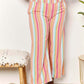 DOUBLE TAKE Striped Smocked Waist Pants with Pockets at Bella Road