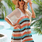 BELLA ROAD Cutout Striped Cover-Up with Tassel at Bella Road