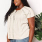 DOUBLE TAKE Crochet Buttoned Short Sleeves Top at Bella Road