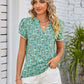 DOUBLE TAKE Floral Notched Neck Blouse at Bella Road