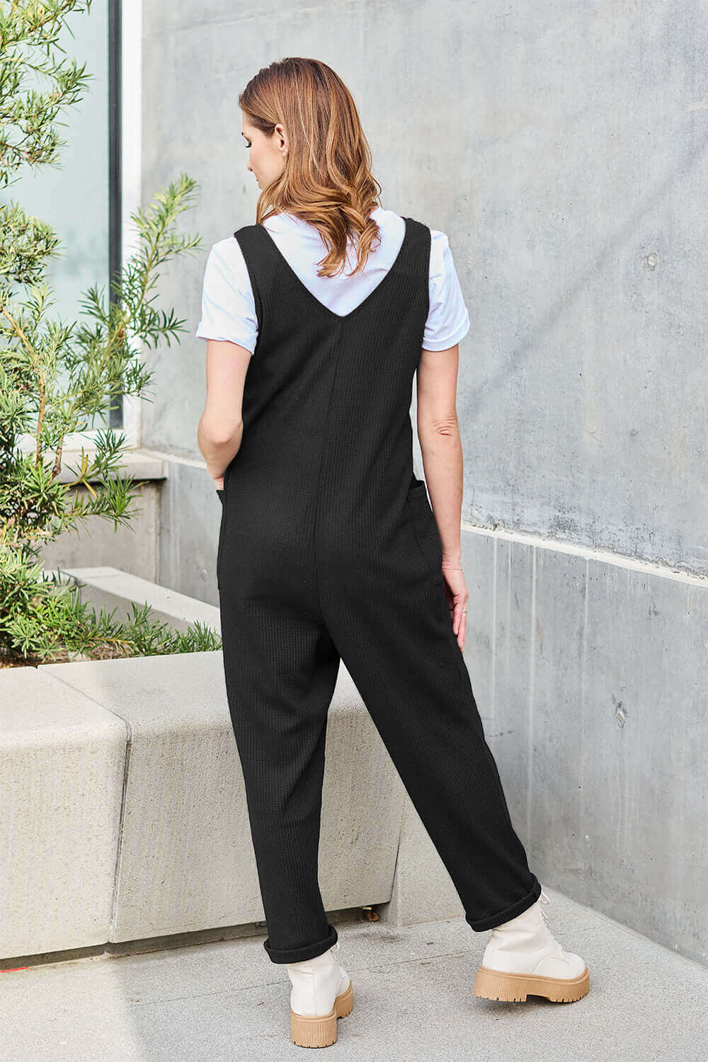 DOUBLE TAKE Full Size Sleeveless Straight Jumpsuit at Bella Road