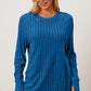 Ribbed Thumbhole Sleeve T-Shirt