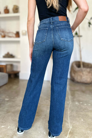 Tummy Control Straight Jeans by Judy Blue Jeans offering slimming fit and style for everyday wear.