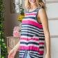 HEIMISH Full Size Striped Twist Knot Round Neck Tank at Bella Road