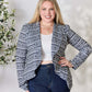 Open Front Printed Blazer