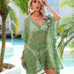 BELLA ROAD Slit Openwork V-Neck Cover Up at Bella Road