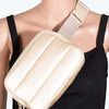 Fame Quilted Nylon Crossbody Bag - Cream