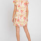 GEEGEE Floral Short Sleeve Mini Dress at Bella Road