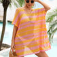 BELLA ROAD Tassel Openwork Striped V-Neck Cover Up at Bella Road