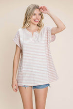 COTTON BLEU Striped Short Sleeve T-Shirt at Bella Road