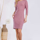 CELESTE Full Size Round Neck Long Sleeve Slim Dress at Bella Road