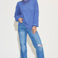 Ribbed Round Neck Long Sleeve T-Shirt