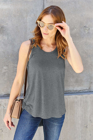 BASIC BAE Full Size Round Neck Tank at Bella Road