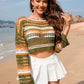 BELLA ROAD Openwork Boat Neck Dropped Shoulder Cover-Up at Bella Road