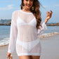 BELLA ROAD Openwork Dropped Shoulder Long Sleeve Cover-Up at Bella Road