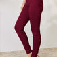 Flex in style with YMI Hyperstretch Mid-Rise Skinny Jeans in burgundy, perfect for both office and home comfort.