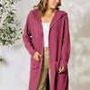 Hooded Sweater Cardigan - Pink